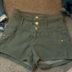 Army green shorts